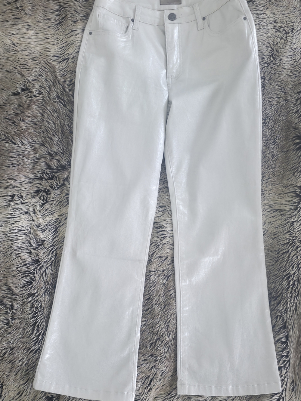 Kut from the Kloth White Cropped Straight-Leg Jeans